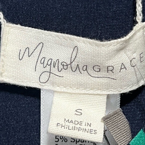 🛍️ Magnolia GRACE Shift Sleeveless Reversible Navy Blue/ Green Dress - Size S - Picture 13 of 14